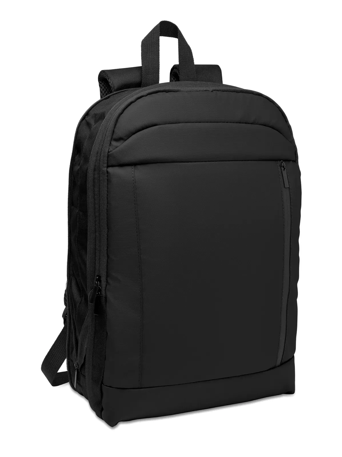 RPET Backpack Xpanda with Zippered Pocket 30X6X44 cm MO2753 Backpack — Black