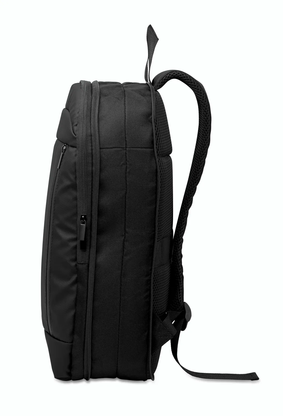 RPET Backpack Xpanda with Zippered Pocket 30X6X44 cm MO2753 Backpack — Black