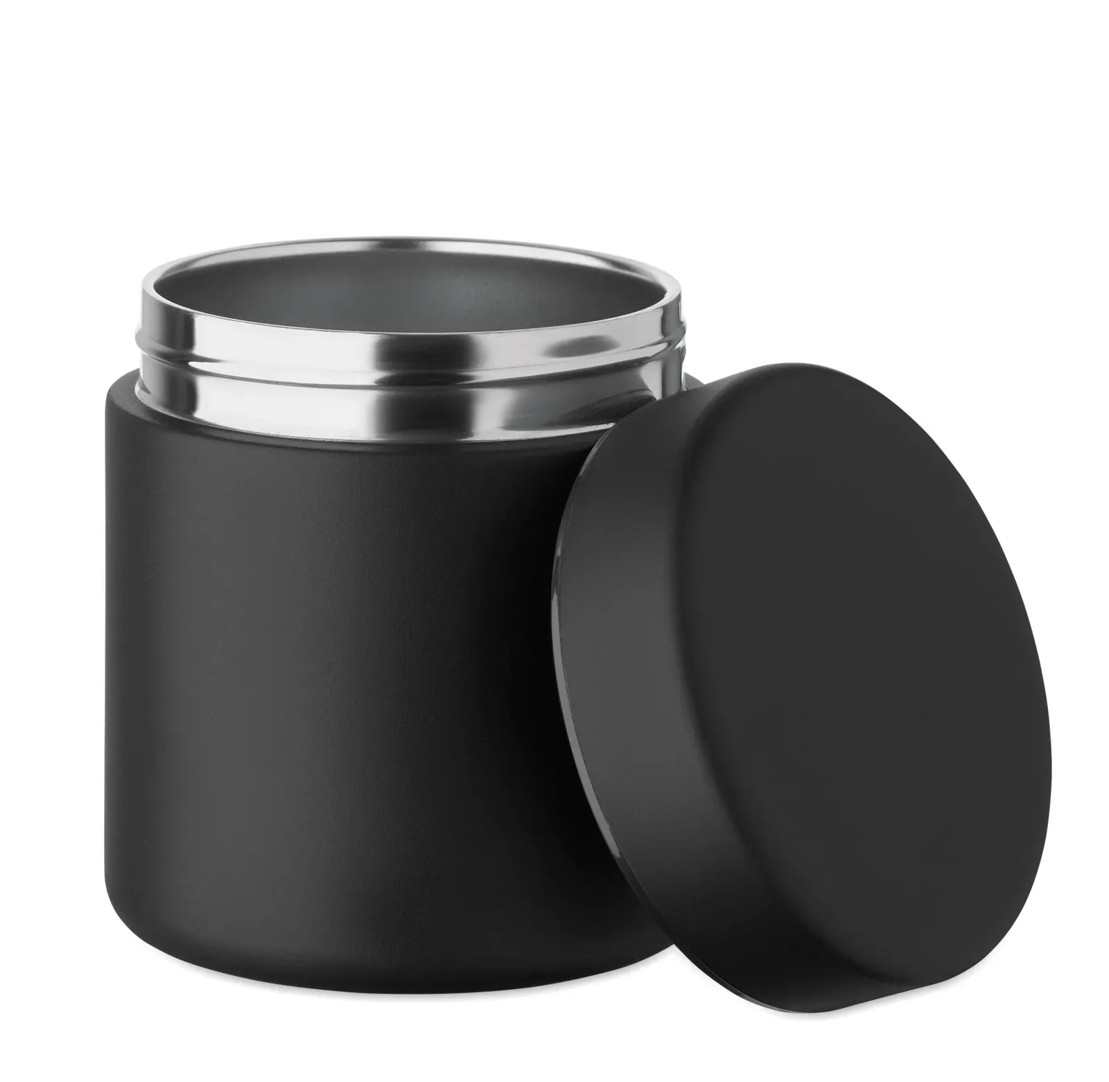 Gosnack – Double Wall Insulated Lunch Container Made of 90% Recycled Stainless Steel and 10% Stainless Steel with PP Lid — Black