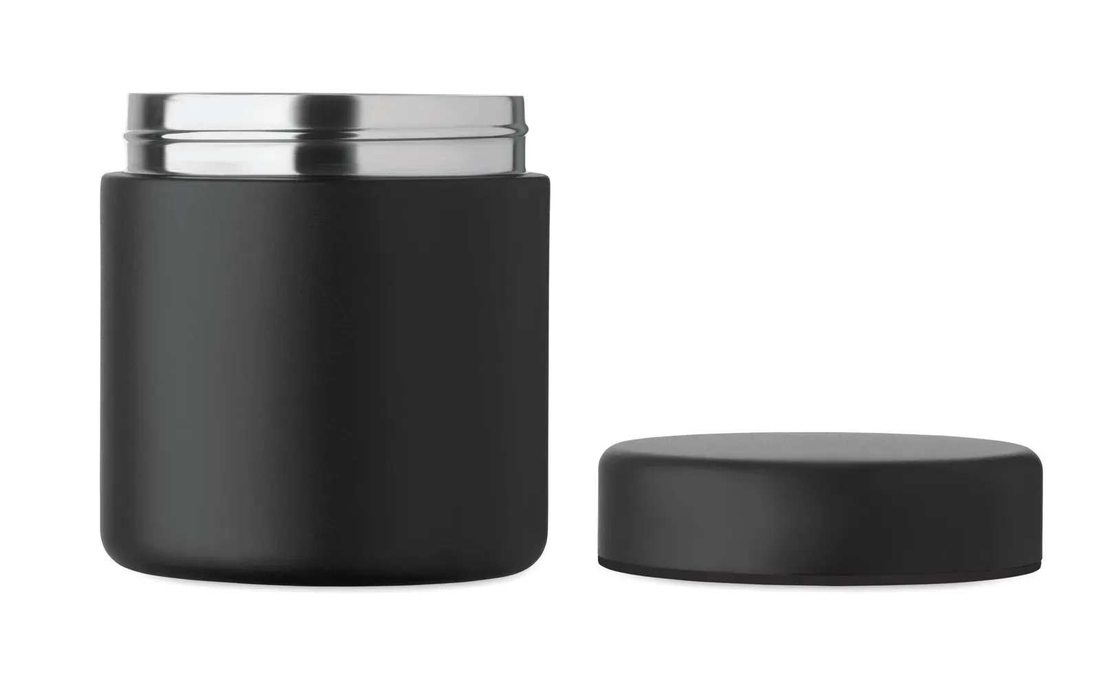 Gosnack – Double Wall Insulated Lunch Container Made of 90% Recycled Stainless Steel and 10% Stainless Steel with PP Lid — Black