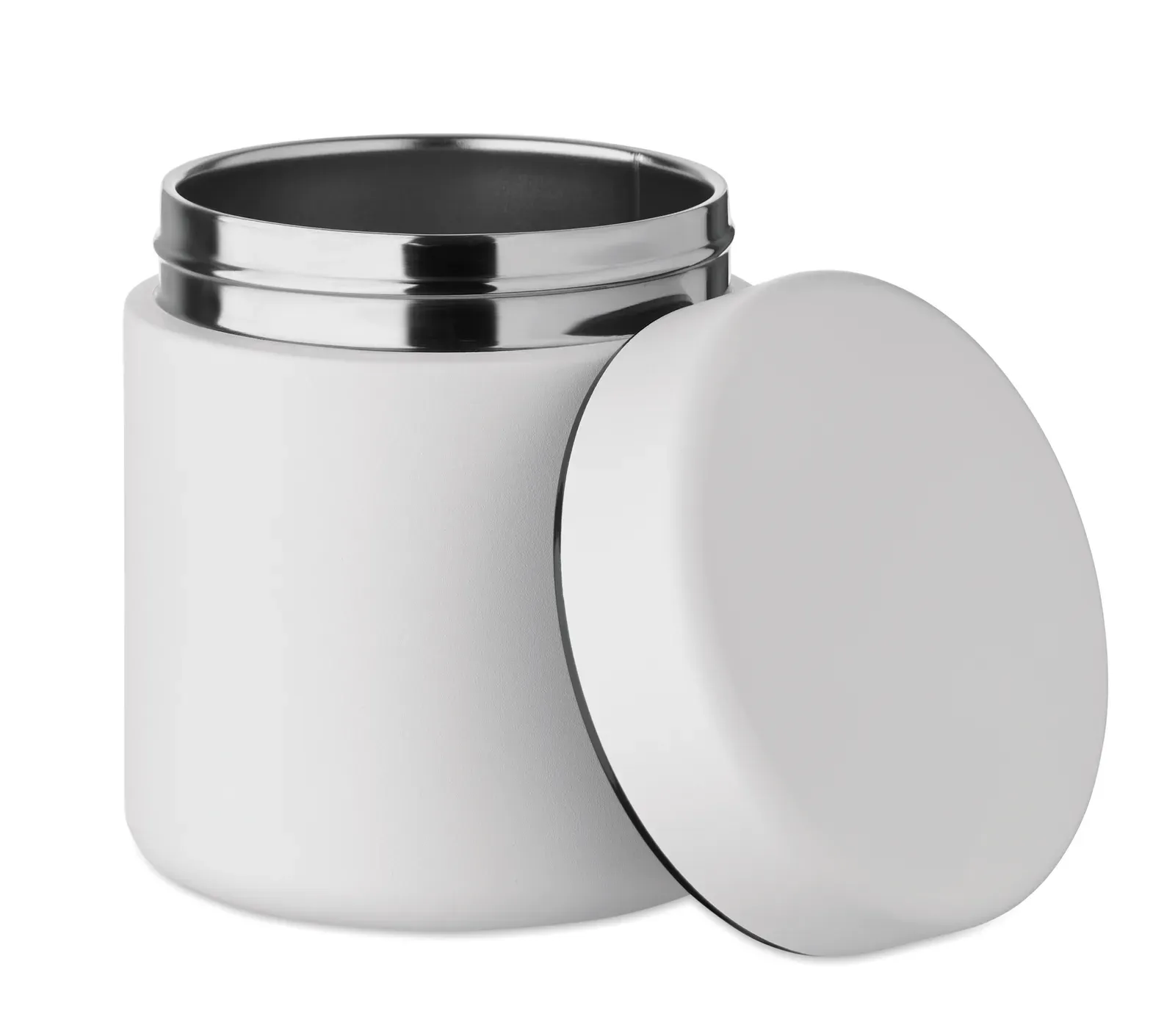 Gosnack – Double Wall Insulated Lunch Container Made of 90% Recycled Stainless Steel and 10% Stainless Steel with PP Lid — White