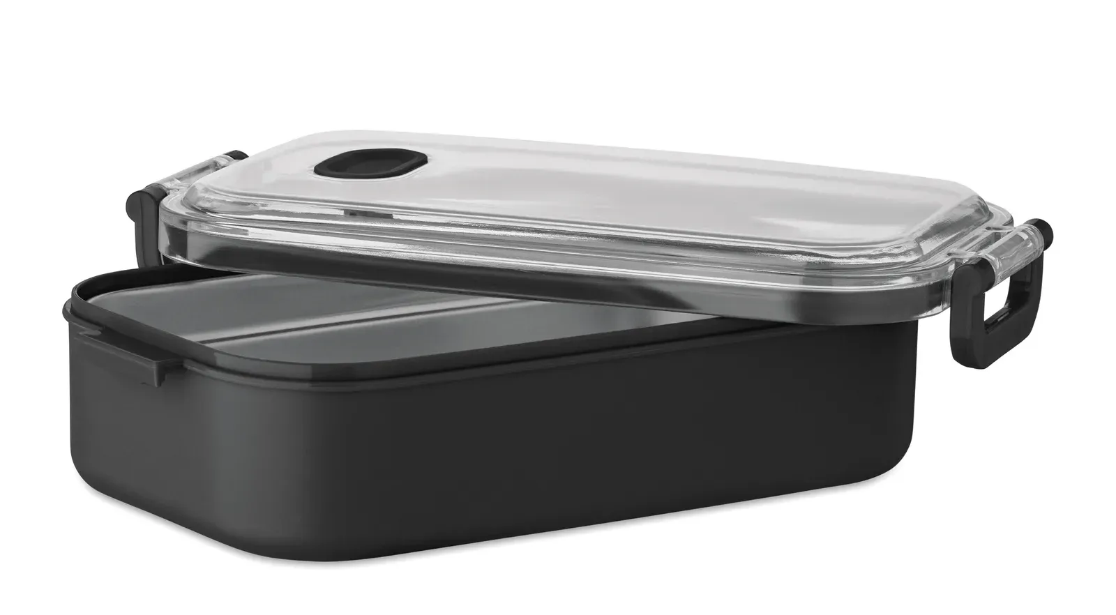 Hoagie – Lunch or Sandwich Box in PP with Bamboo Lid — Black