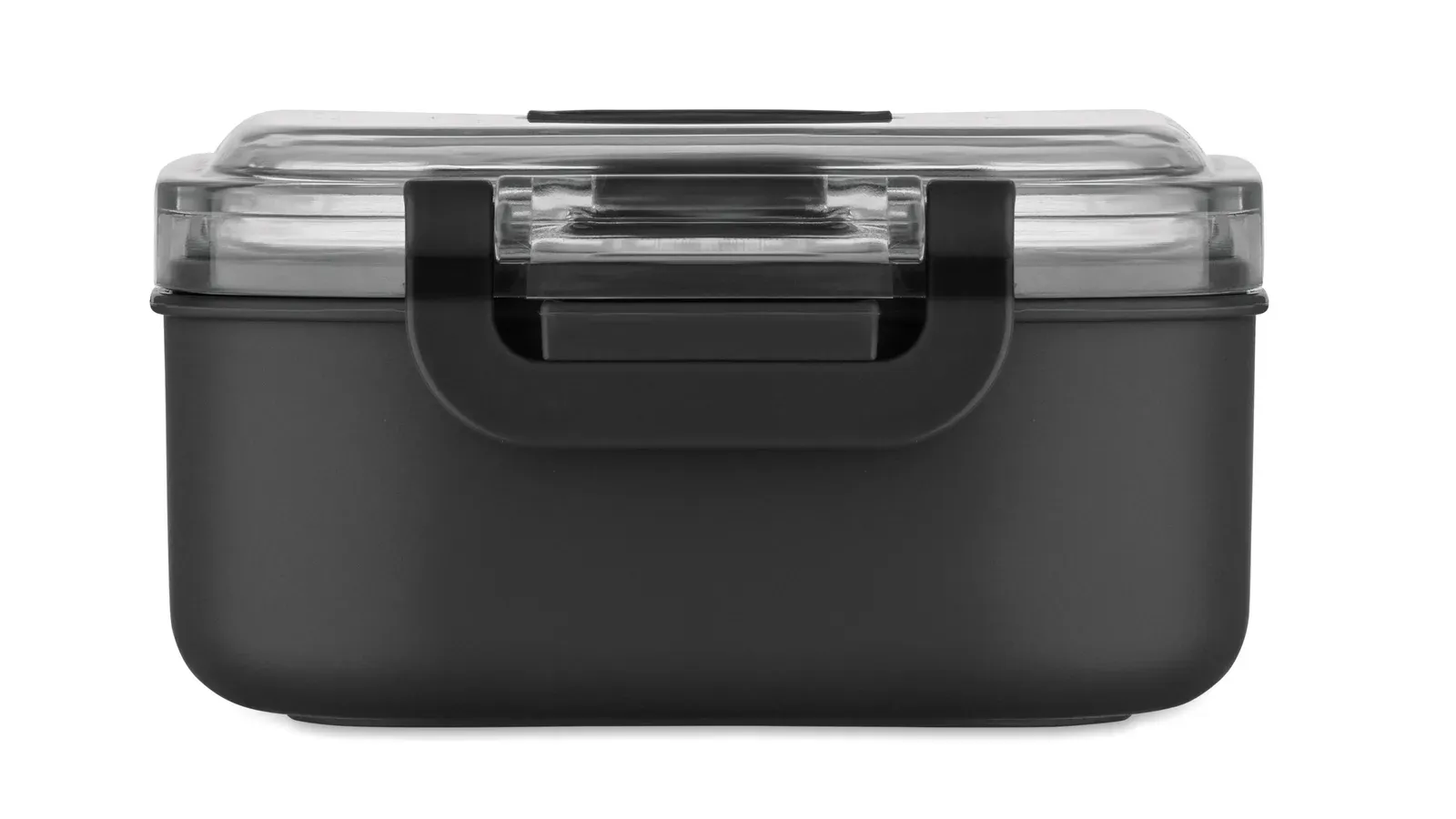 Hoagie – Lunch or Sandwich Box in PP with Bamboo Lid — Black