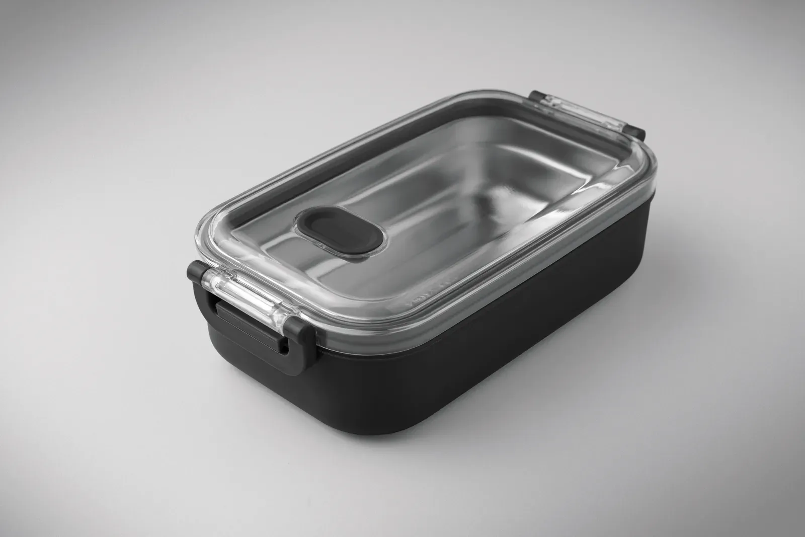 Hoagie – Lunch or Sandwich Box in PP with Bamboo Lid — Black