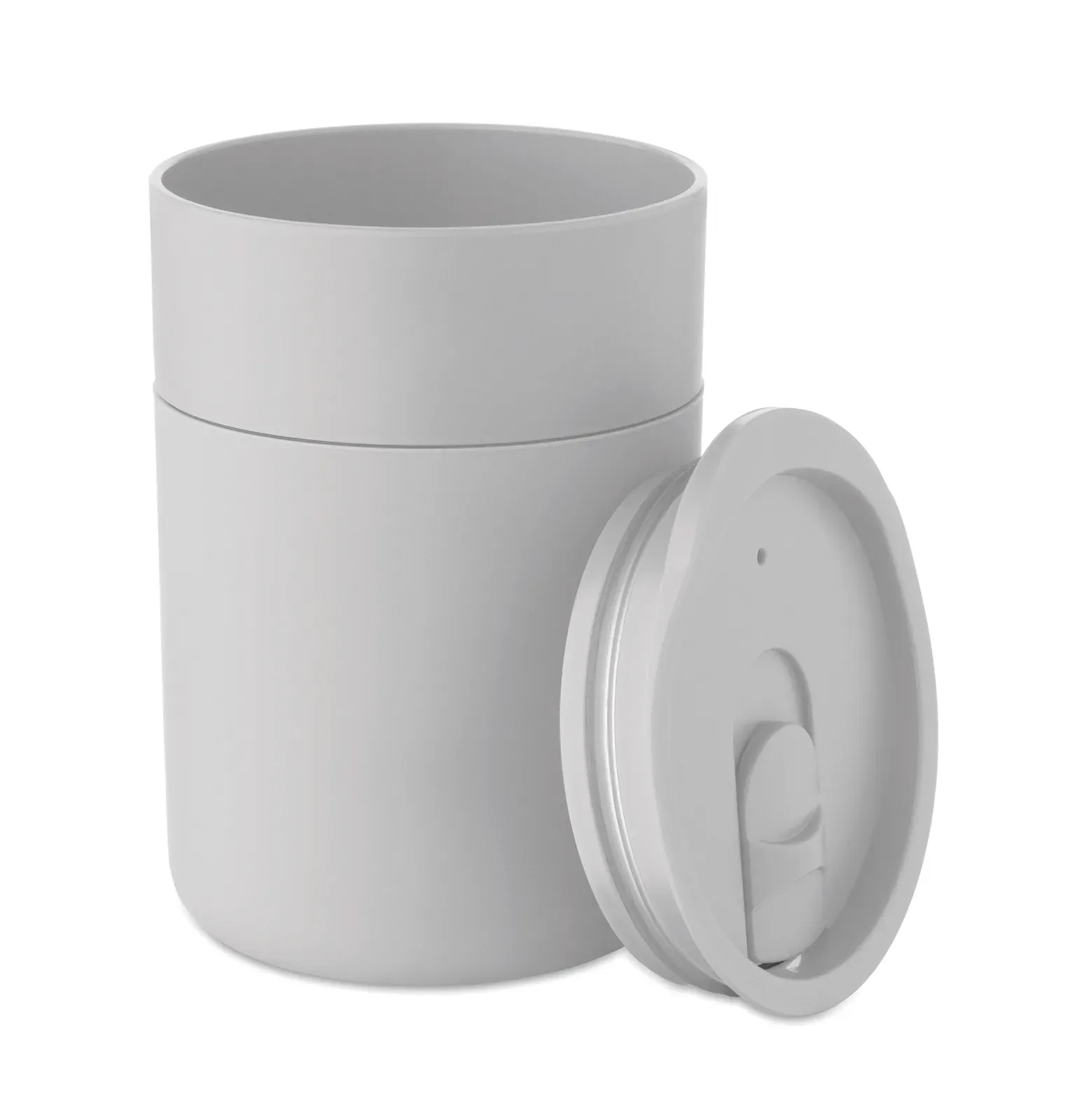 Goblet – PP Tumbler with Silicone Sleeve and PP Sliding Lid — White
