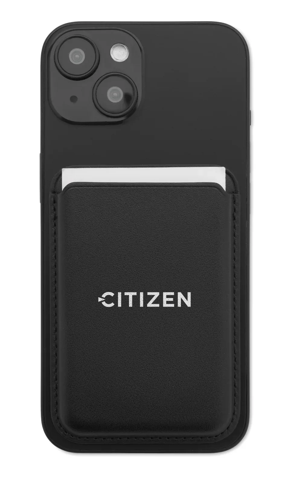 Karta Magnetic PU Leather Card Holder – Holds 3 Cards — Black