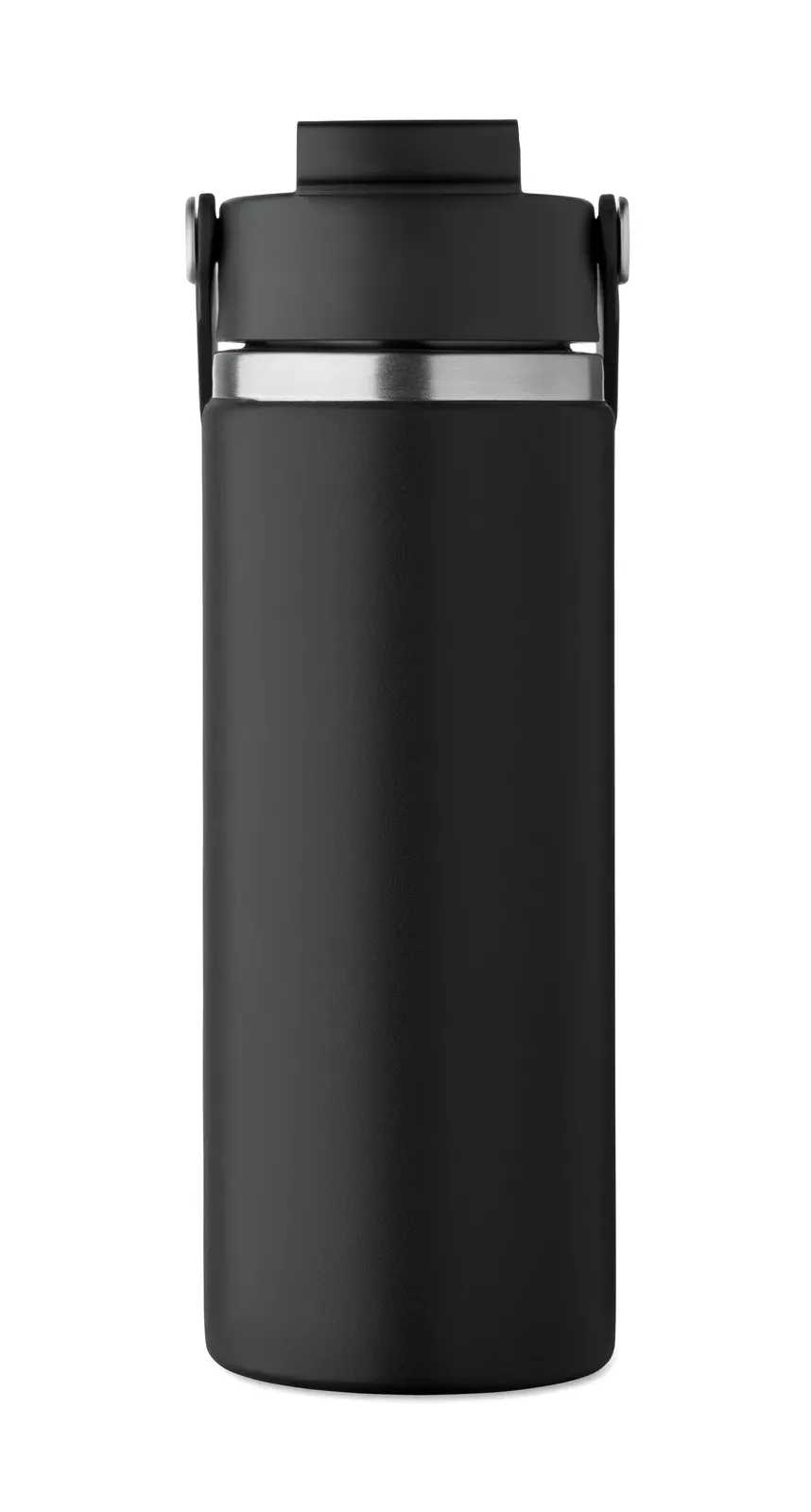 Suma Grip – Double Wall Insulated Bottle in Recycled Stainless Steel (90% Recycled Stainless and 10% Stainless Steel) — Black