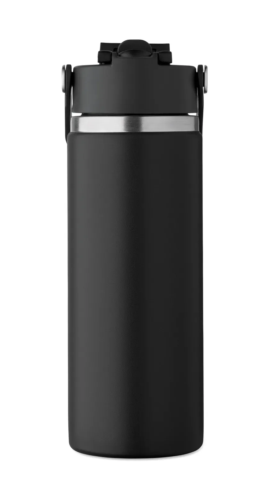 Suma Grip – Double Wall Insulated Bottle in Recycled Stainless Steel (90% Recycled Stainless and 10% Stainless Steel) — Black