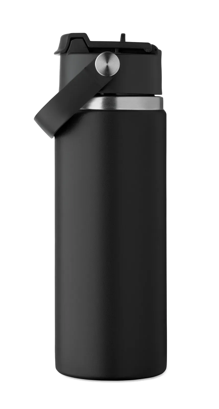 Suma Grip – Double Wall Insulated Bottle in Recycled Stainless Steel (90% Recycled Stainless and 10% Stainless Steel) — Black