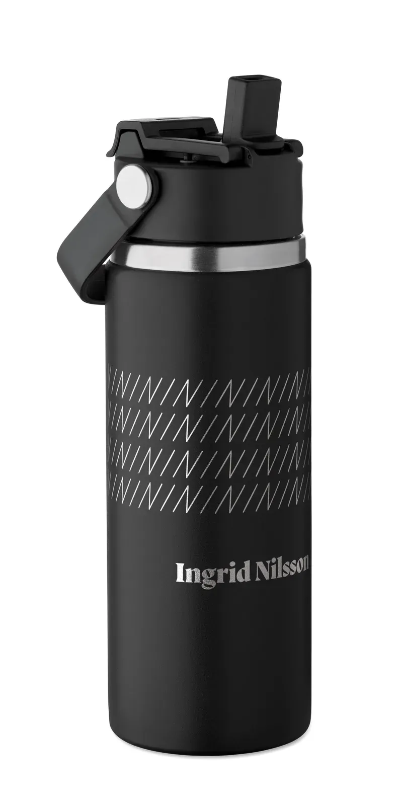 Suma Grip – Double Wall Insulated Bottle in Recycled Stainless Steel (90% Recycled Stainless and 10% Stainless Steel) — Black