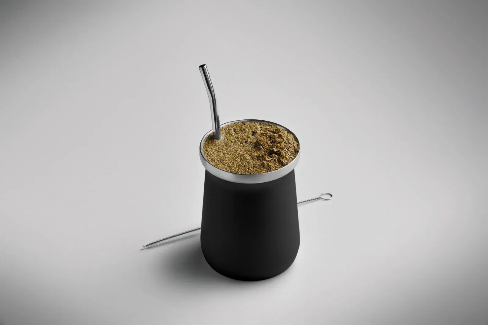 Miyerba – Double Wall Yerba Mate Cup in Recycled Stainless Steel (90% Recycled Stainless and 10% Stainless Steel) — Black