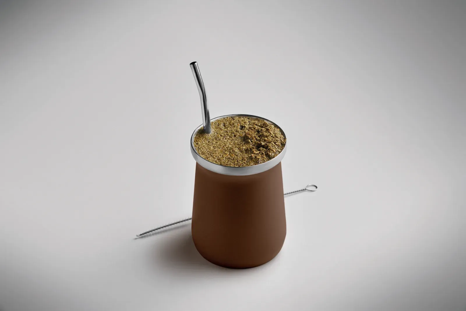 Miyerba – Double Wall Yerba Mate Cup in Recycled Stainless Steel (90% Recycled Stainless and 10% Stainless Steel) — Brown