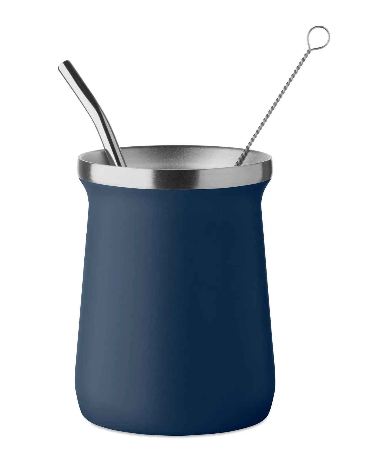 Miyerba – Double Wall Yerba Mate Cup in Recycled Stainless Steel (90% Recycled Stainless and 10% Stainless Steel) — French Navy
