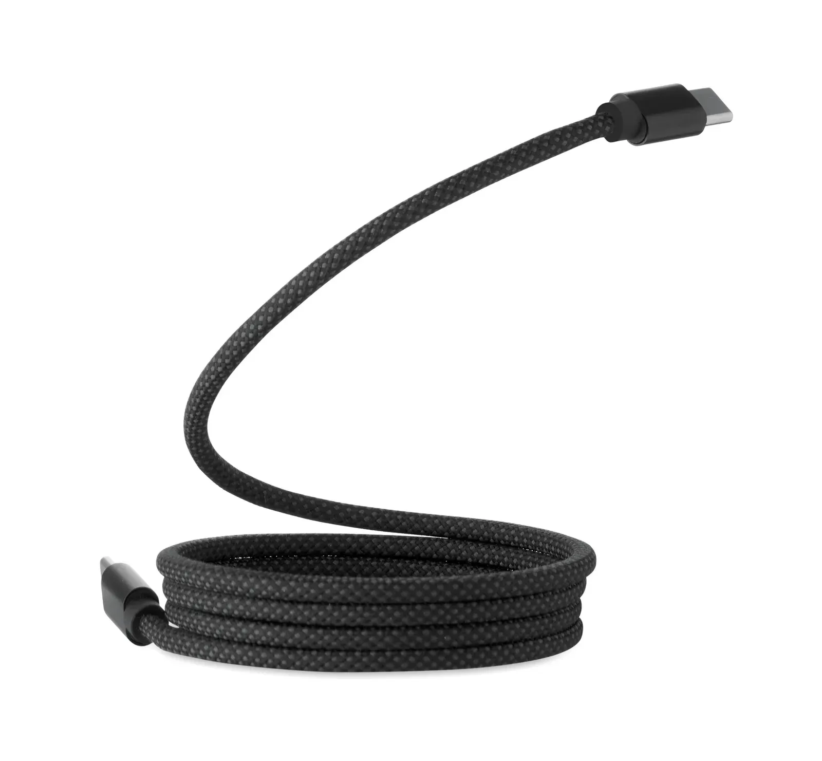 Braid Tangle-Free Magnetic Charging Cable – GRS-Certified RPET — Black