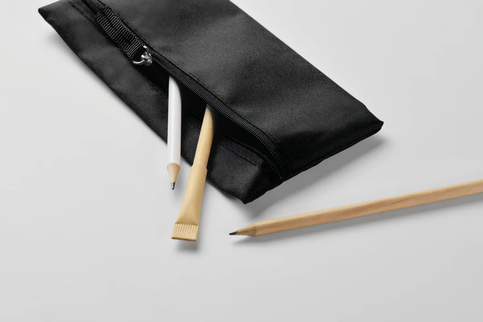 Study Zippered Pencil Case — Black