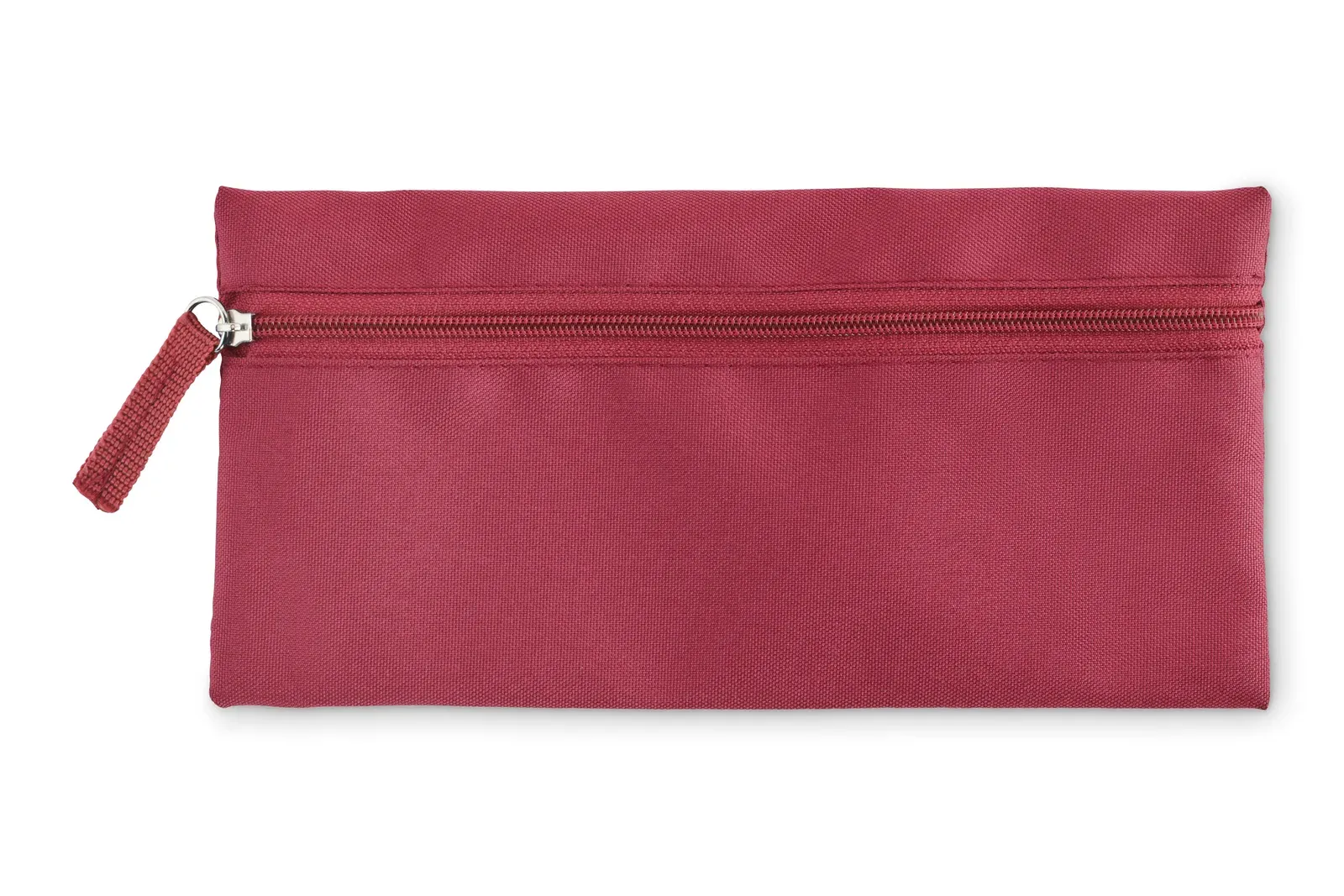 Study Zippered Pencil Case — Burgundy
