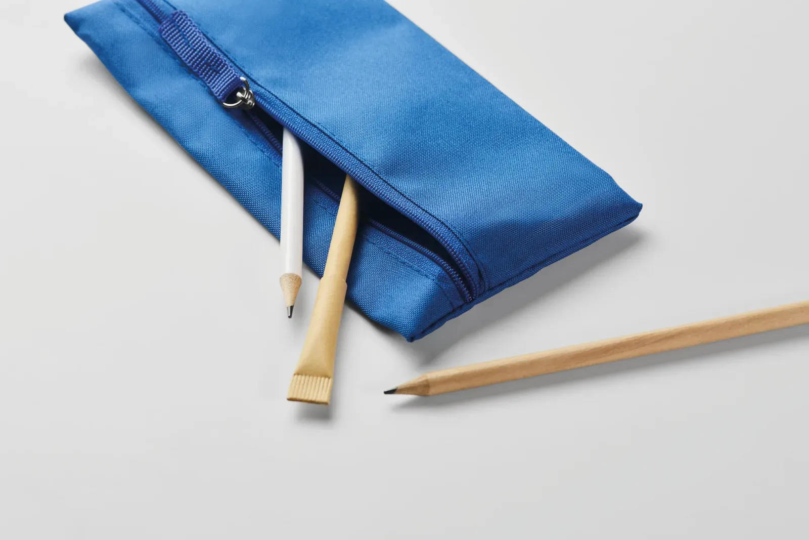 Study Zippered Pencil Case — Royal Blue