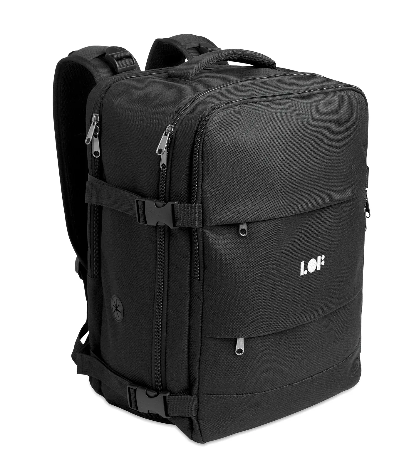 RPET Backpack Flyhigh with Shoe Division 30X20X40 cm MO2784 B2B — Black