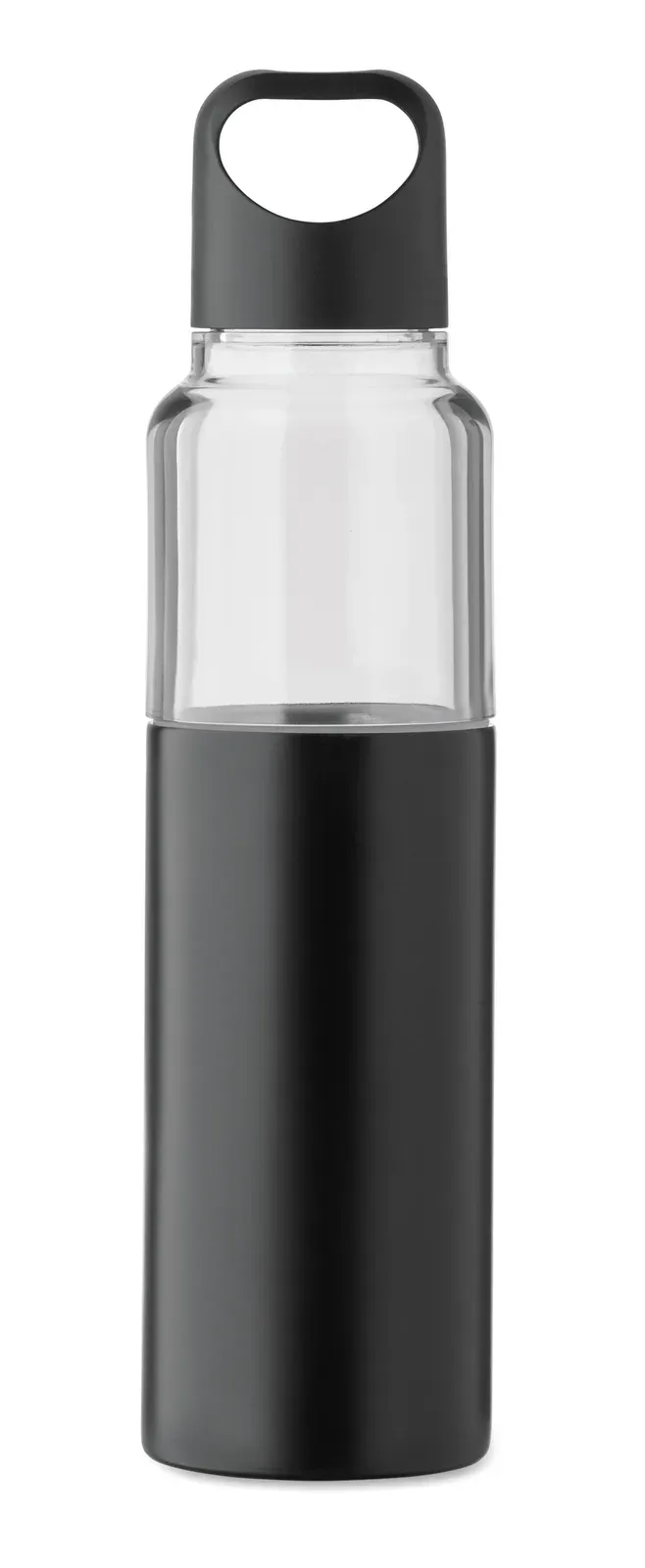Dualuse – Refillable 2 in 1 Bottle in Tritan and Double Wall Tumbler Part in Recycled Stainless Steel — Black