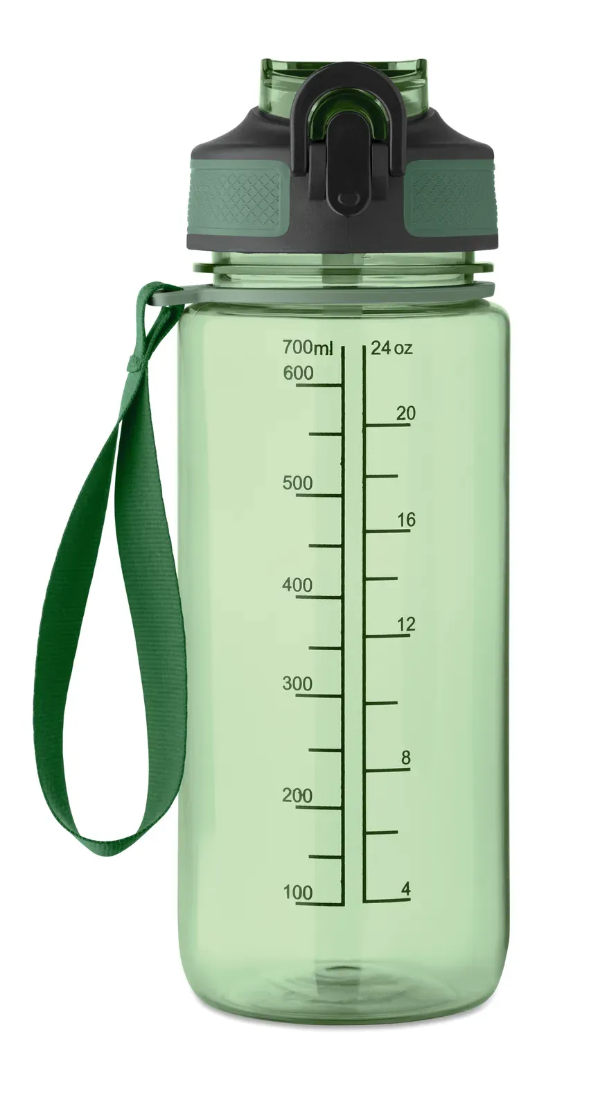 Enkel – Motivational Sports Water Bottle in RPET with Integrated Straw, Soft Silicone Mouth Piece