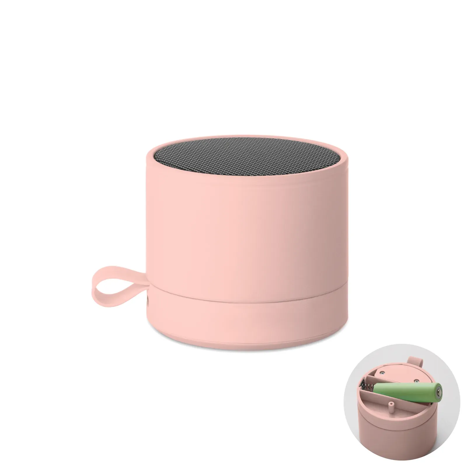Recar Wireless 5.1 Speaker – Metal Body with Rubber Finish, 3W Sound — Baby Pink