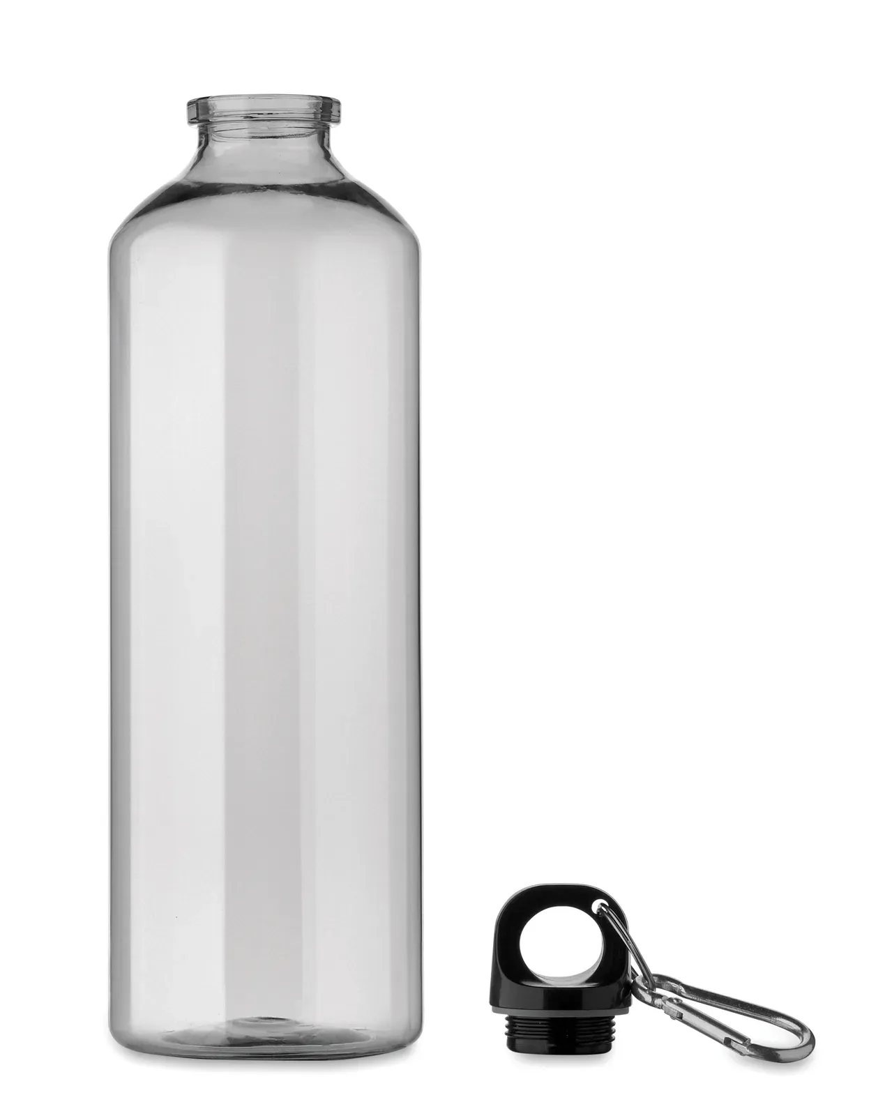 Moss Re750 – Drinking Bottle in RPET with Carabiner — Transparent