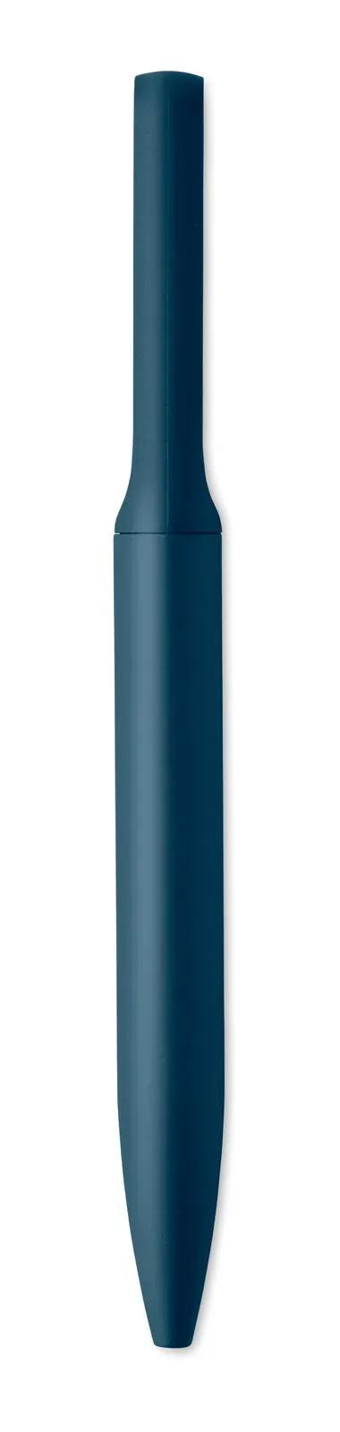 Aluba Twist Ballpen – Recycled Aluminium Barrel with Bamboo Detail — Blue