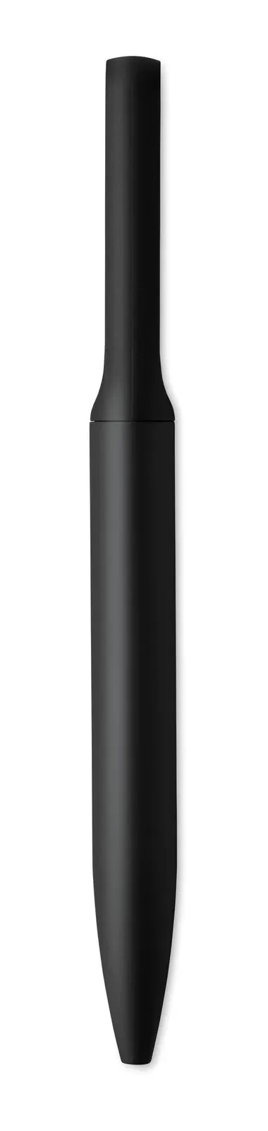 Aluba Twist Ballpen – Recycled Aluminium Barrel with Bamboo Detail — Black