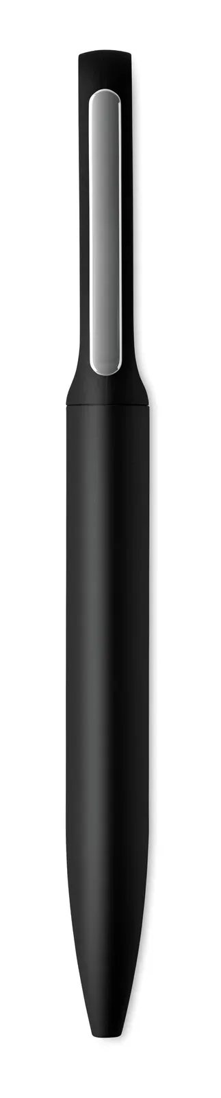 Aluba Twist Ballpen – Recycled Aluminium Barrel with Bamboo Detail — Black