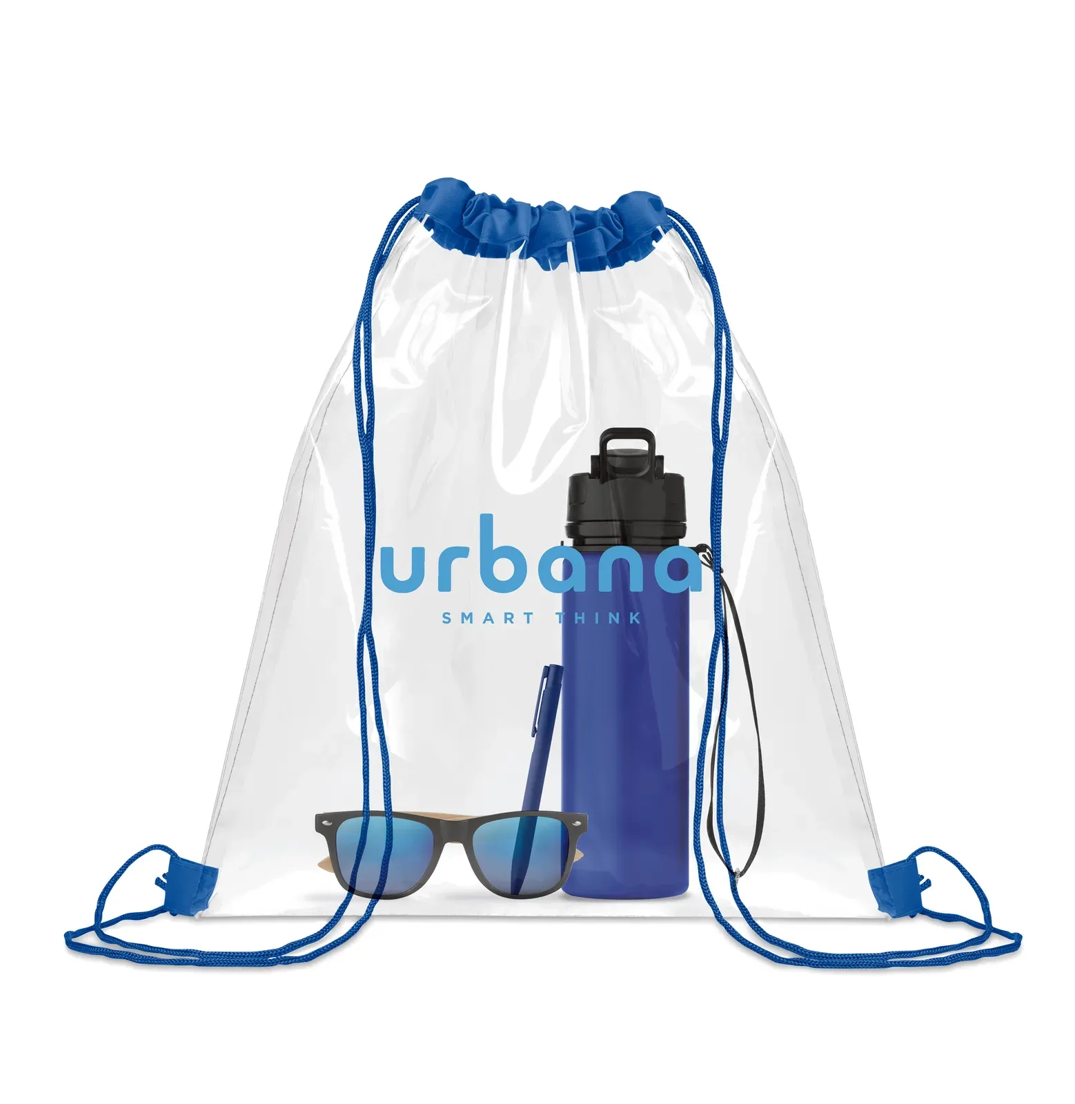 Polyester Drawstring Bag Usee with 36x40 Cm 36X40 cm MO2814 Drawstring Bag — Royal Blue