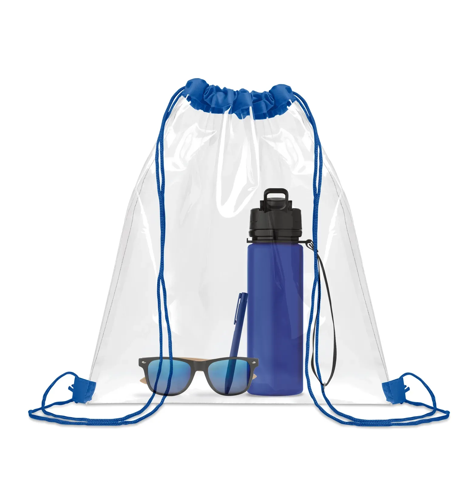 Polyester Drawstring Bag Usee with 36x40 Cm 36X40 cm MO2814 Drawstring Bag — Royal Blue
