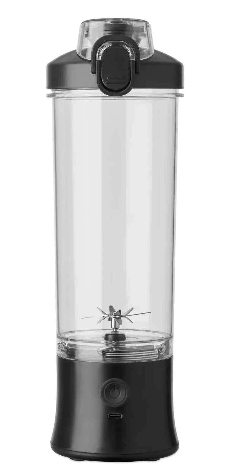 Mixie – Portable Blender Cup in PCTG with PP Lid, Extra Drink Lid and Carry Loop; Features 18000 Rpm Motor — Black