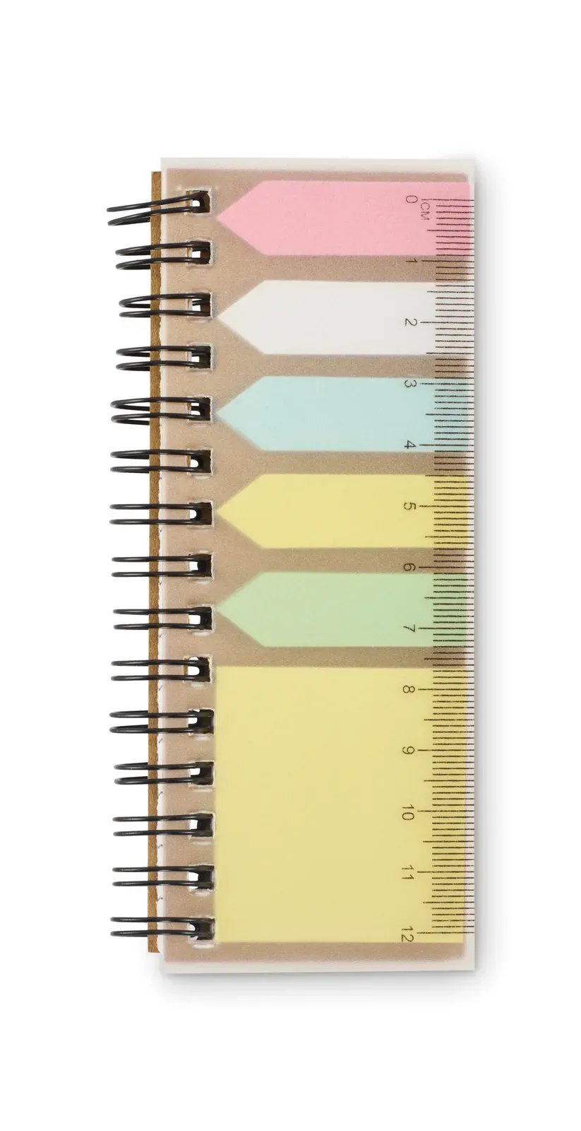 Memoring Ringbound Memo Pad – Sticky Notes & 5-Colour Page Markers — Beige