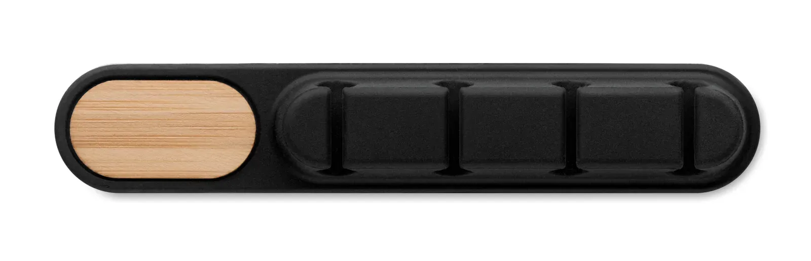 Order Silicone Cable Organiser – Bamboo Detail — Black