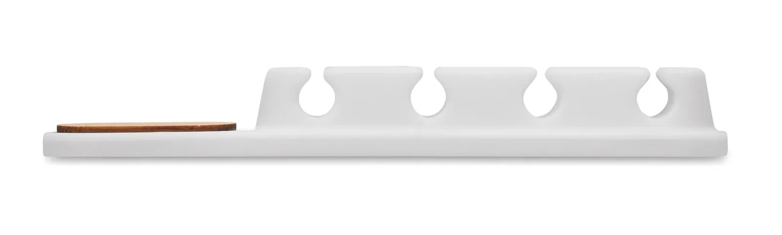Order Silicone Cable Organiser – Bamboo Detail — White