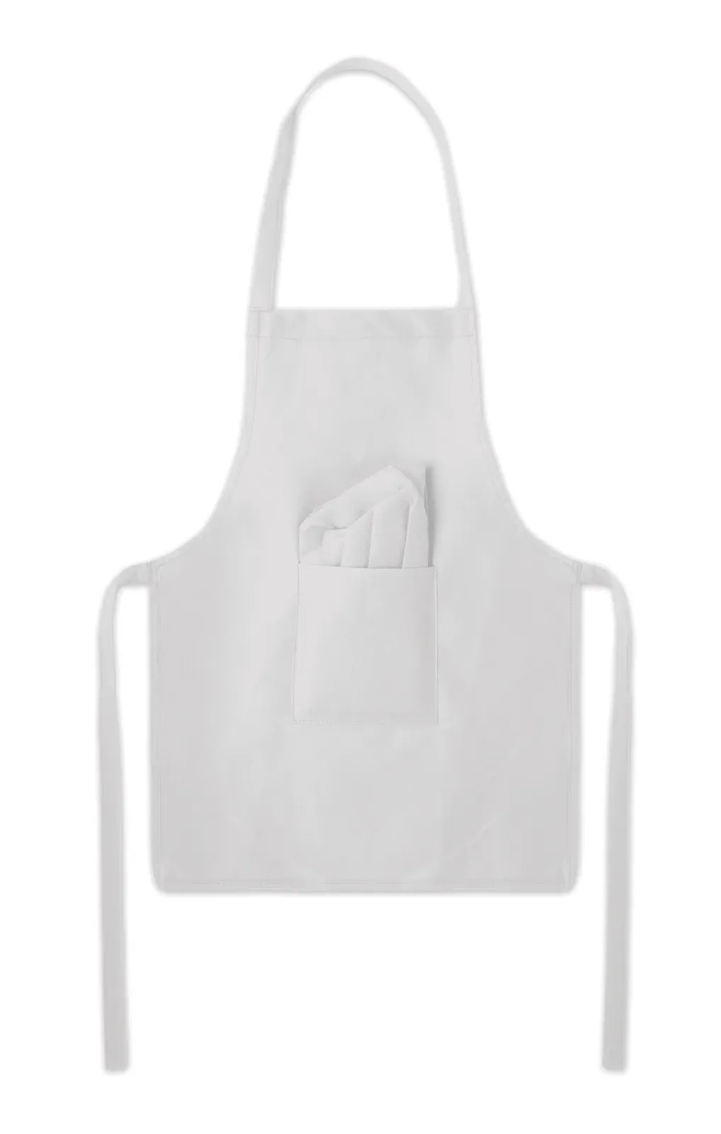 Kid Chef – Kids chef's Hat and Apron Set in RPET Non-Woven — White