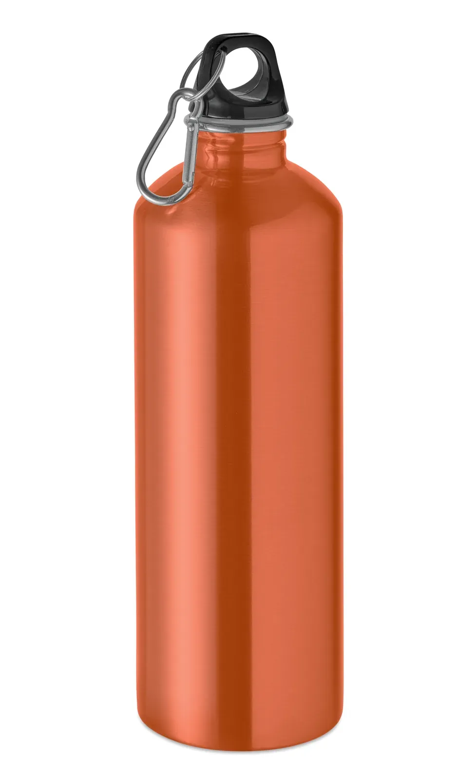 Re-One Moss – Single Wall Bottle (90% Recycled Stainless Steel and 10% Stainless Steel) with a PP Lid and Carabiner — Orange