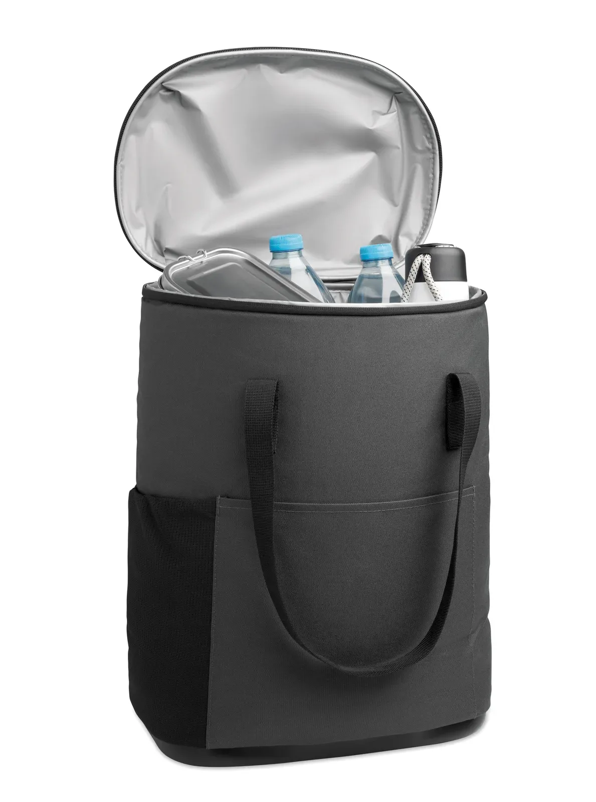 RPET Cooler Bag Coldi with Zippered Pocket 33X20X46 cm MO2832 — Stone Grey