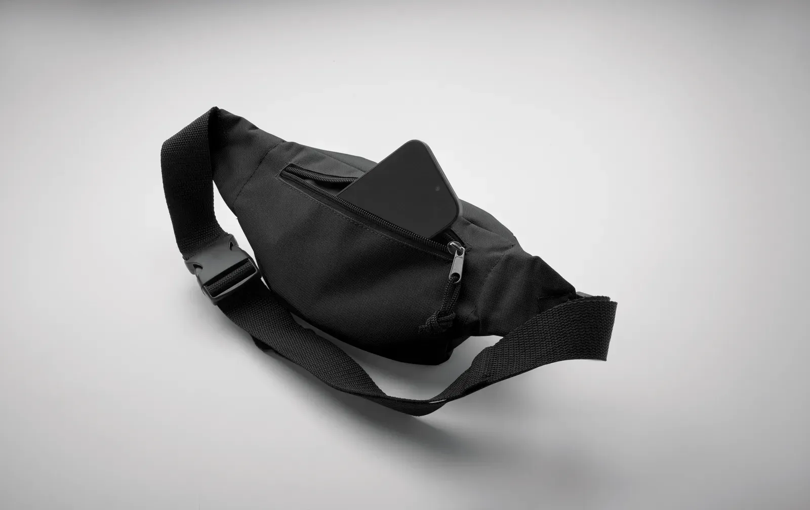RPET Bag Hipla with Zippered Pocket 24X12X6 cm MO2835 Bag Bulk Orders — Black
