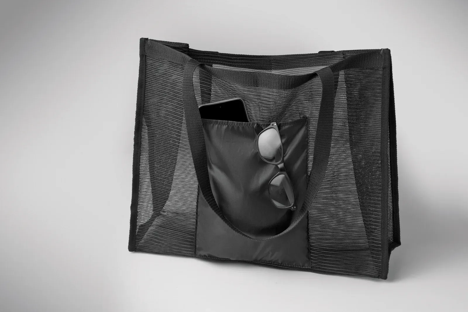 Canvas Shopping Bag Limp with 280 Gr/M² 34X15X44.5 cm MO2836 — Black