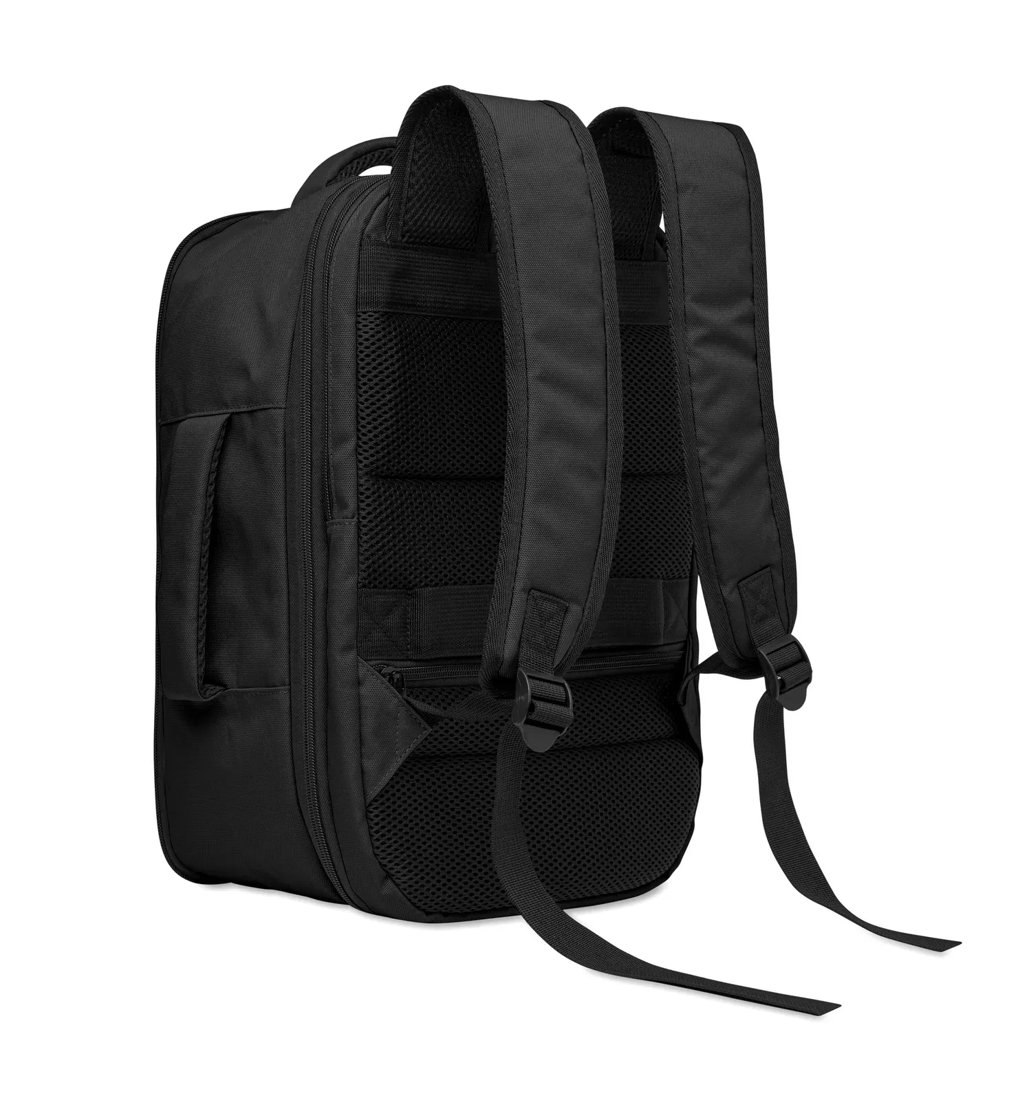 RPET Backpack Flysafe with 15 Inch Laptop Pocket 25X20X40 cm — Black