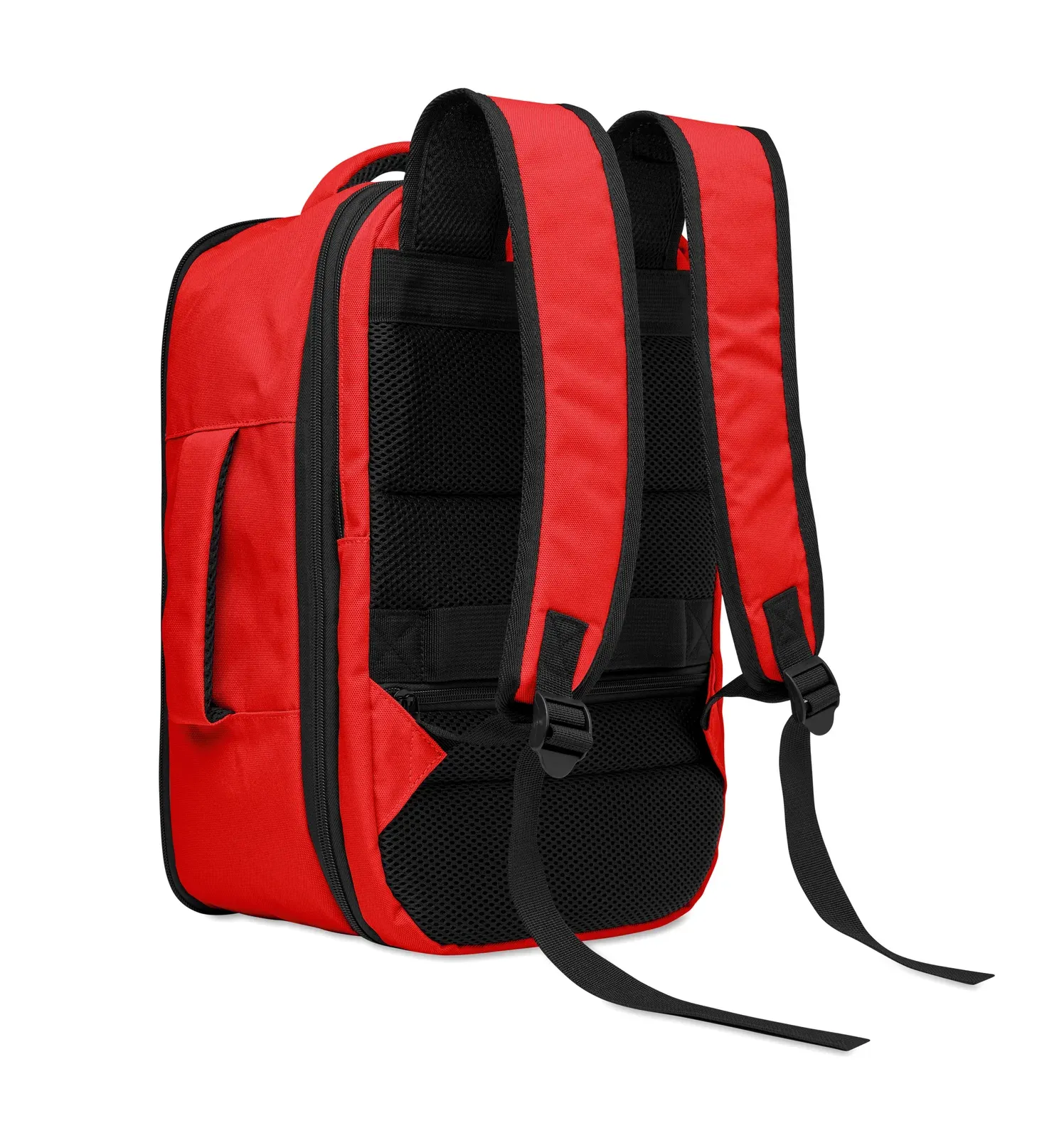 RPET Backpack Flysafe with 15 Inch Laptop Pocket 25X20X40 cm — Red