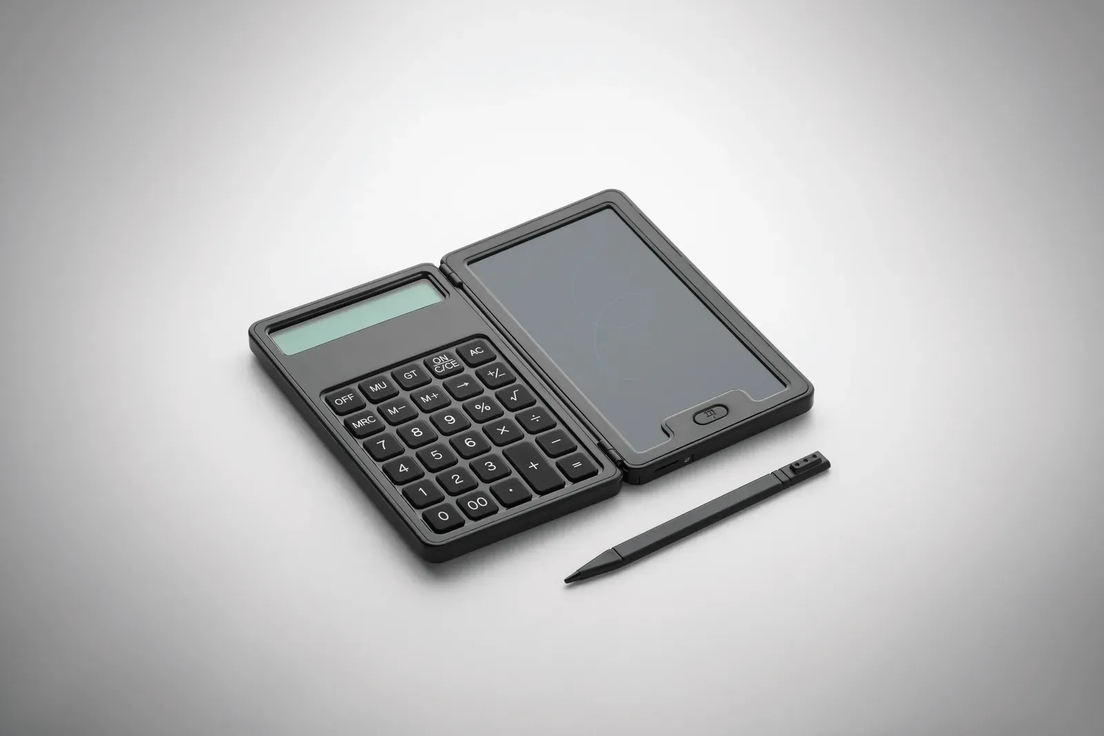 Clerk Calculator with 5-Inch LCD Writing Tablet & Stylus — Black