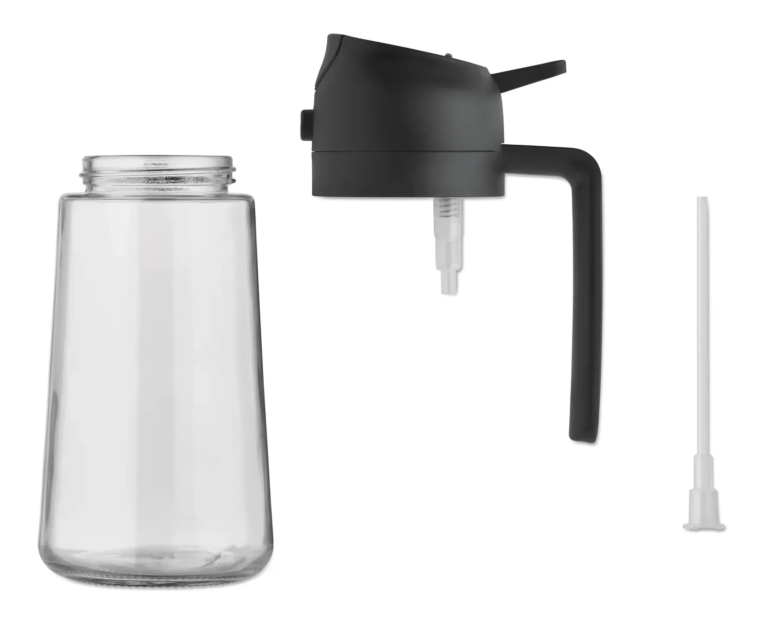 Dip – Borosilicate Glass Oil and Vinegar Bottle with Cork Stoppers — Black