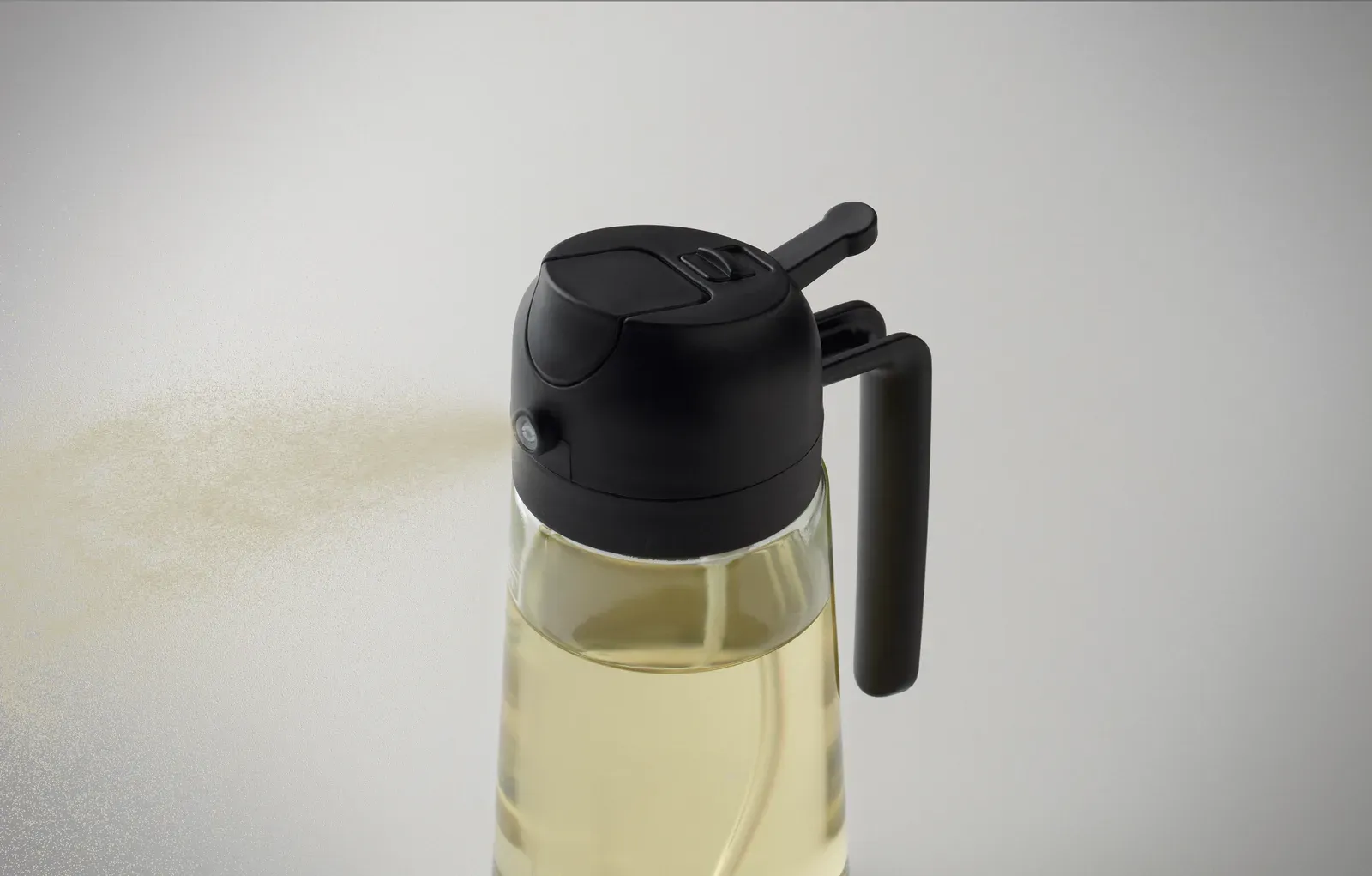 Dip – Borosilicate Glass Oil and Vinegar Bottle with Cork Stoppers — Black