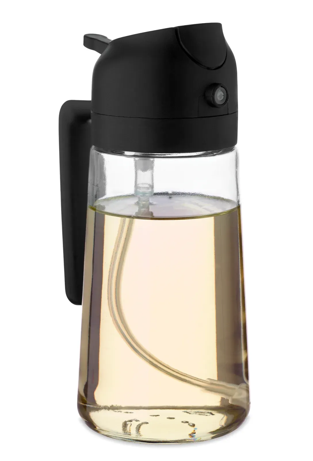 Dip – Borosilicate Glass Oil and Vinegar Bottle with Cork Stoppers — Black