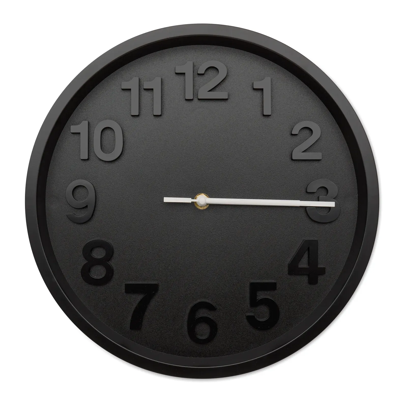 Muro Silent Wall Clock – Aluminium Hands — Black