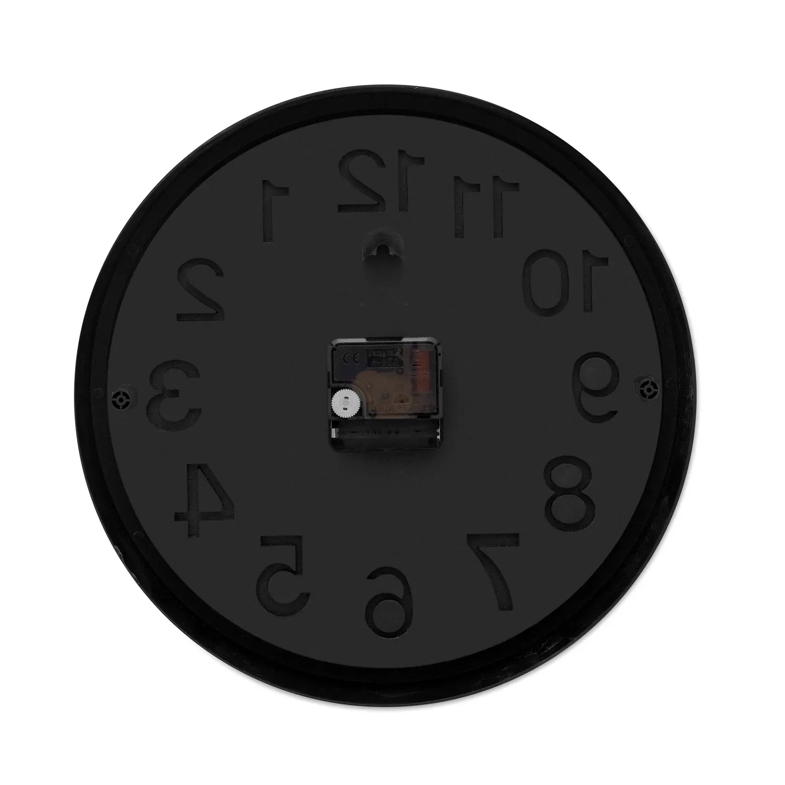 Muro Silent Wall Clock – Aluminium Hands — Black