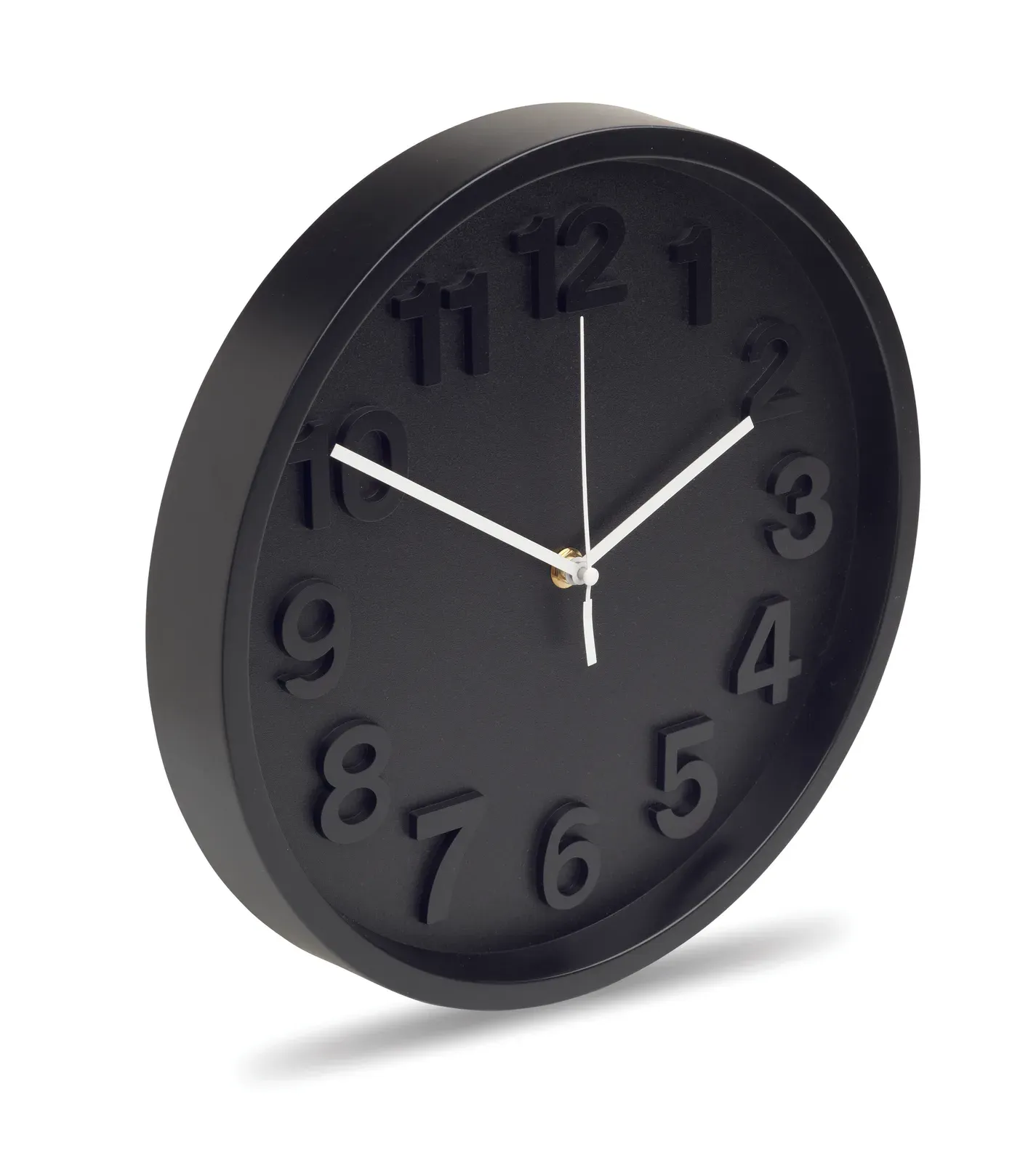 Muro Silent Wall Clock – Aluminium Hands — Black