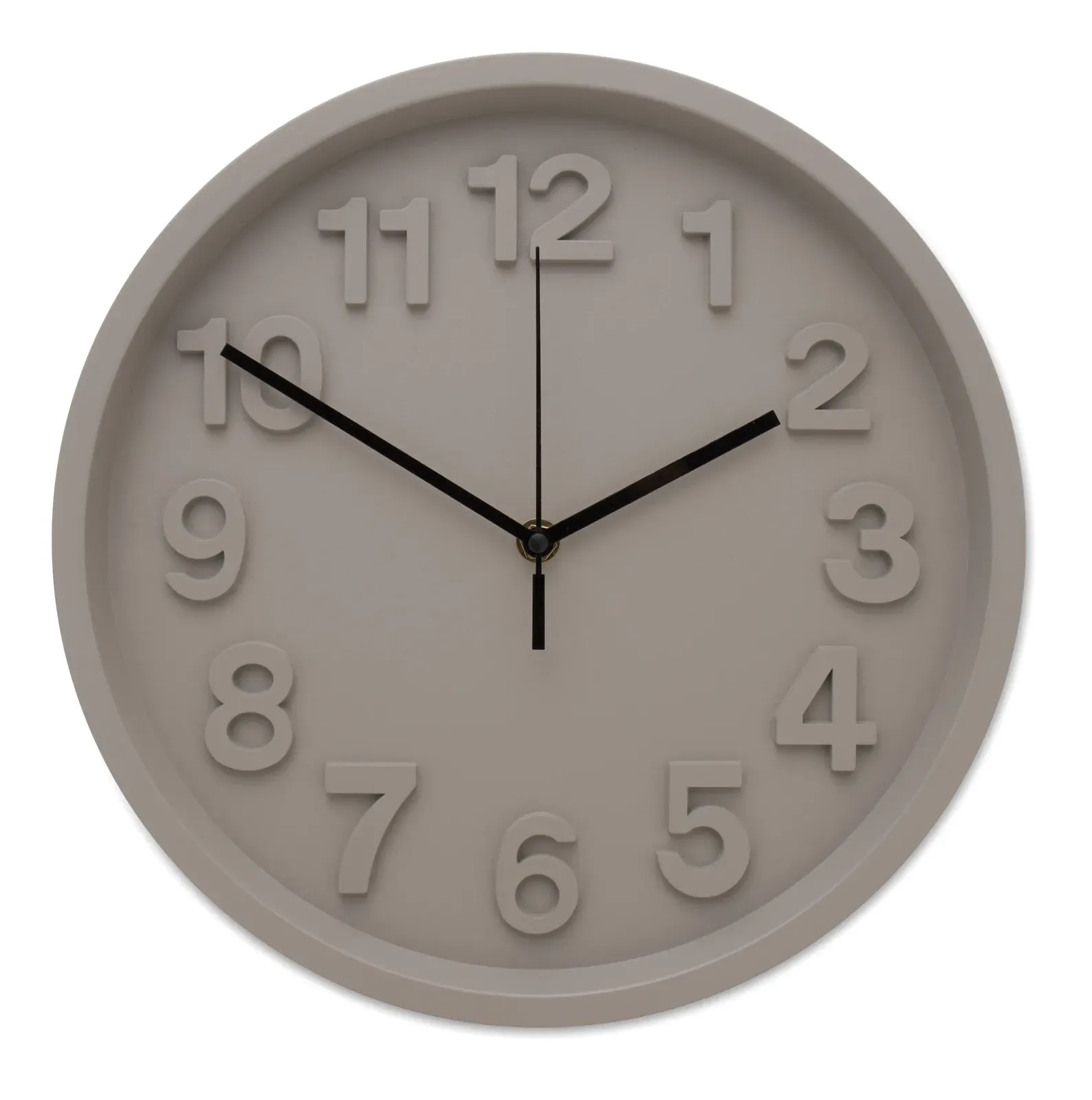 Muro Silent Wall Clock – Aluminium Hands — Grey